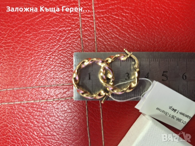 Златни обеци 1,94гр  14к, снимка 3 - Обеци - 54106251