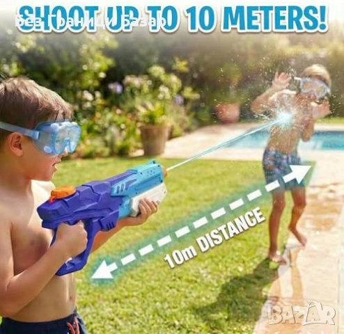 Нов Воден пистолет 600 мл супер соукър 8-10 м за деца и възрастни игра, снимка 2 - Други - 53822049