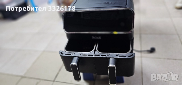 Двоен Air Fryer SKIVE | 2 кошници | Без мазнина | Работещ, снимка 2 - Съдове за готвене - 52896398