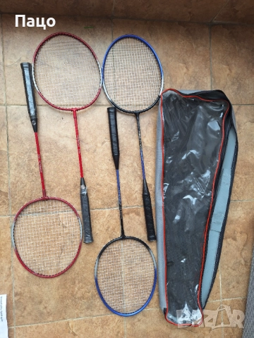 Ракети за бадминтон  4 броя/Mрежа за бадминтон със стойки