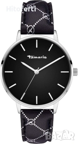 Дамски аналогов кварцов ръчен часовник Tamaris с кожена каишка., снимка 5 - Дамски - 53818631
