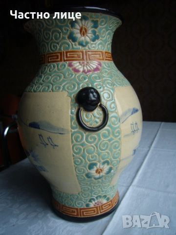 Декоративна керамична ваза среден размер, снимка 2 - Вази - 48046324