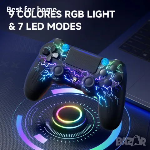 Безжичен контролер ECHTPower за PS-4, снимка 4 - Друга електроника - 49166448