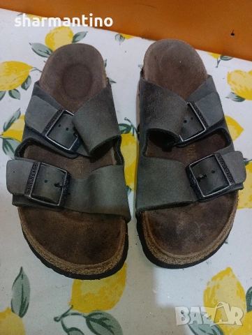 Birkenstock N 37 Germany кожени чехли , снимка 3 - Чехли - 53357254