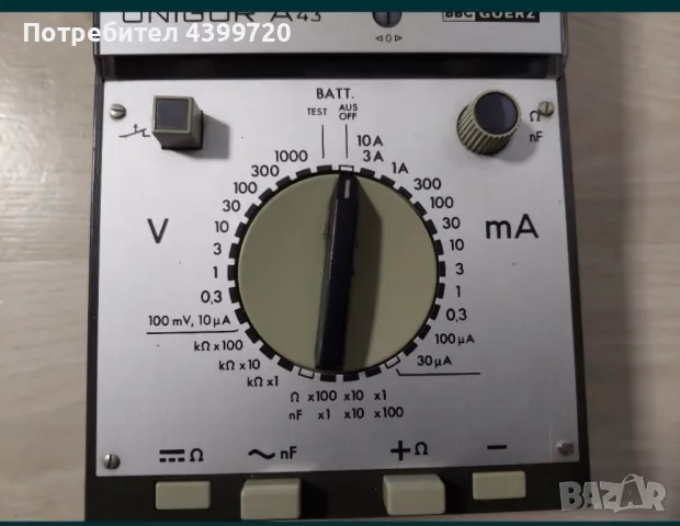 Унигор А43 Unigor A43 100 kOhm/Volt, снимка 4 - Друга електроника - 50259027