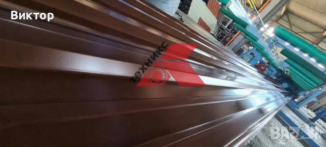 обавена днес в 15:34 ч.  Покривна ламарина по размер на клиента / ЛТ 35 / 8017,0.45мм - 0.48мм/, снимка 2 - Строителни материали - 53782895