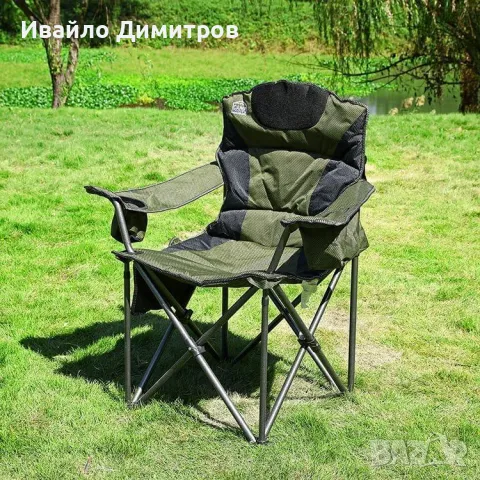 Сгъваем къмпинг стол, Камуфлаж, снимка 2 - Къмпинг мебели - 49633376