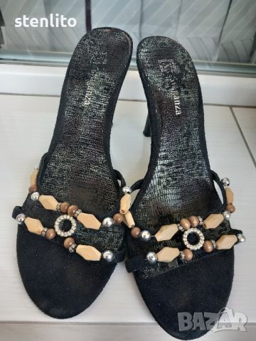  Елегантни чехли на ток, снимка 5 - Дамски обувки на ток - 45900630