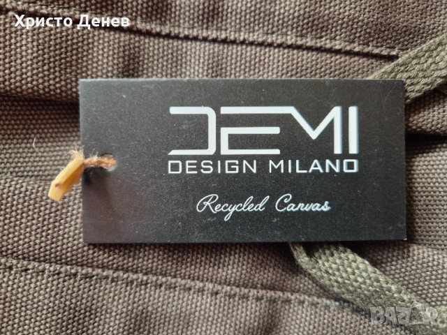 раница дизайнерска DEMI Design Milano Деми дизайн Милано, еко материал, внос от Италия синя, снимка 4 - Раници - 53588066