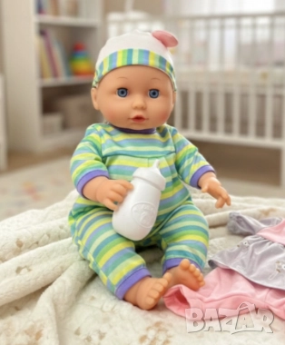 Бебе кукла Baby Doll с 10 звука и аксесоари - идеалният подарък