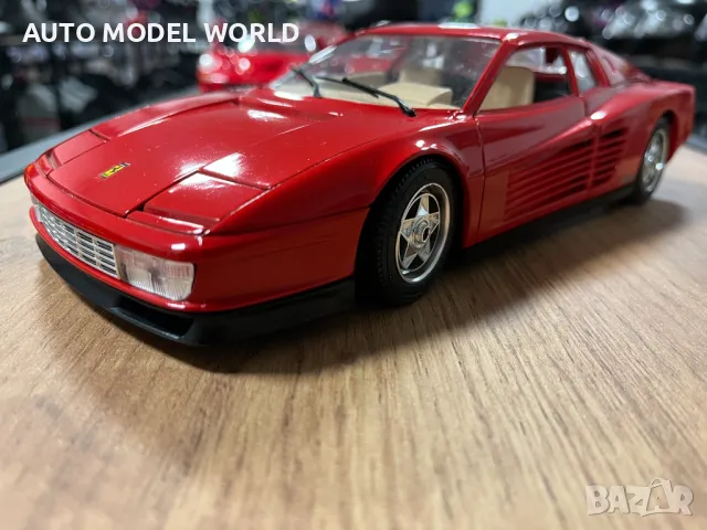 Метална колекционерска количка BURAGO FERRARI TESTAROSA 1984г. 1:18, снимка 1 - Колекции - 48451018