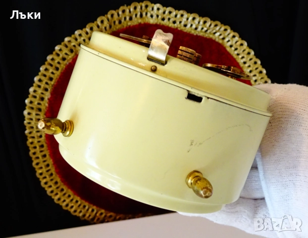 Немски механичен часовник,будилник Mauthe. , снимка 5 - Антикварни и старинни предмети - 51826225