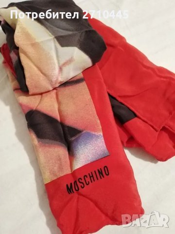 Тънък шал Moschino с десен, по договаряне, снимка 5 - Шалове - 46947751