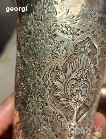 стара сребърна чаша, снимка 3 - Антикварни и старинни предмети - 53088423