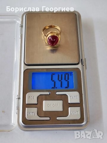Златен пръстен 14 С 585 с рубин, снимка 6 - Пръстени - 49906036