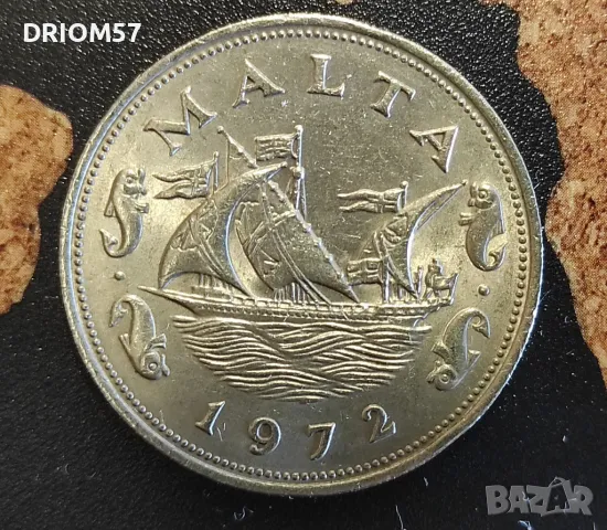 Монета Малта 10 цента, 1972, снимка 2 - Нумизматика и бонистика - 49736327