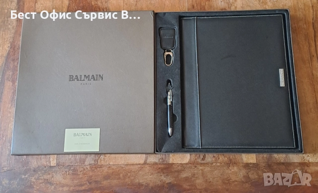 химикалка, органайзер и ключодържател кожени Balmain Paris комплект, снимка 2 - Ученически пособия, канцеларски материали - 52168298