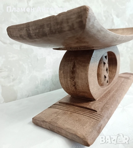Автентично столче, табуретка Ашанте от Гана, снимка 11 - Антикварни и старинни предмети - 53613214
