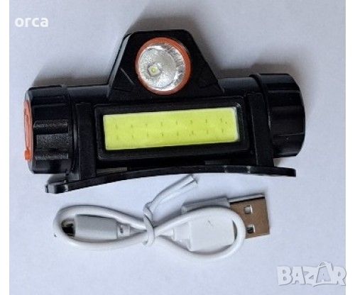 Прожектор за глава зареждащ с USB - челник HIGH POWER, снимка 1 - Такъми - 46351044