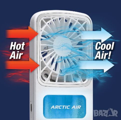 Преносим безжичен джобен вентилатор Arctic Air AAPKT с USB зареждане и лед дисплей, снимка 11 - Друга електроника - 46357930