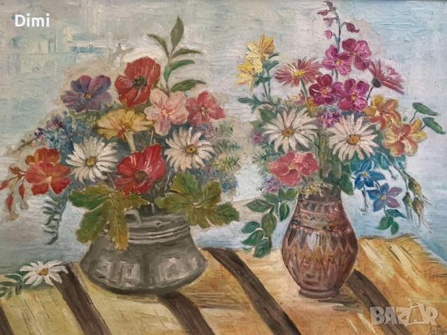 АТАНС ГАНЧЕВ масло/платно натюрморт , снимка 2 - Картини - 52827284