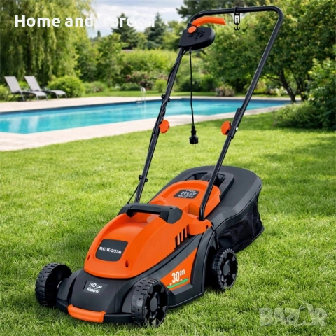 Електрическа градинска косачка 1000W с кош 35L, снимка 6 - Градинска техника - 53947042