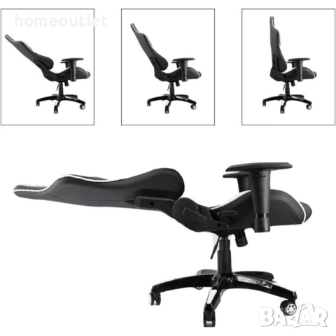 ПРОМОЦИЯ Геймърски / офис стол с ергономичен дизайн ZENEZ HL-W (YIZI), снимка 3 - Столове - 52838733