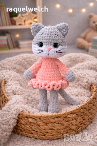 Ръчно Изплетено Котенце Амигуруми