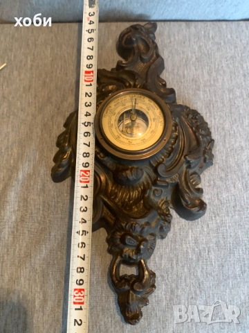 стар масивен бронзов барометър , снимка 5 - Антикварни и старинни предмети - 52976073