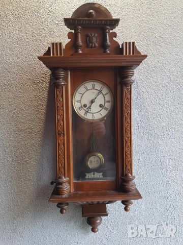Стар немски стенен часовник - Junghans - Юнгханс - 1905г., снимка 1 - Антикварни и старинни предмети - 26411512