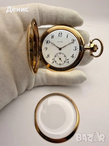 Винтидж джобен часовник DRUSUS – Германия, Gold-Doublé, гравиран корпус, снимка 3 - Джобни - 52887266