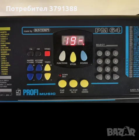 Синтезатор bontempy pm64, снимка 4 - Други - 47659030