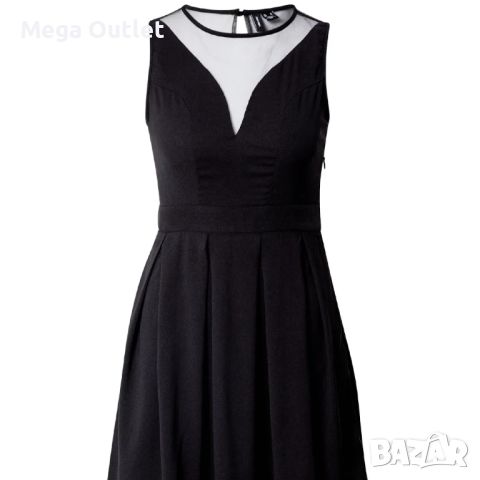 Къса черна рокля, разкроена, бранд Vero Moda, снимка 4 - Рокли - 45770312
