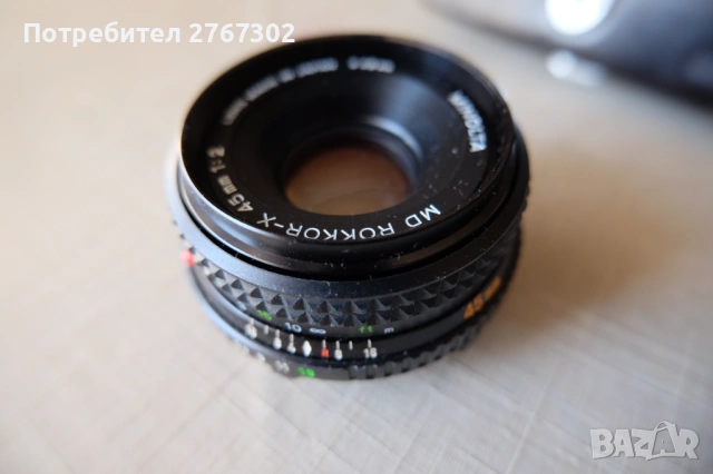 Minolta MD ROKKOR 45MM F2 Lens. MD Mount, снимка 7 - Обективи и филтри - 53810393