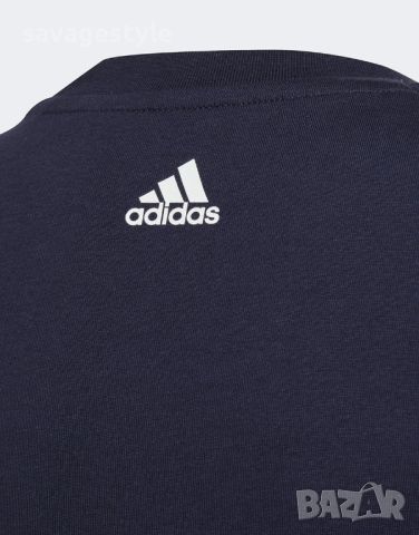 Детска тениска ADIDAS Essentials Two Color Big Logo Cotton Tee Navy, снимка 4 - Детски тениски и потници - 46202410