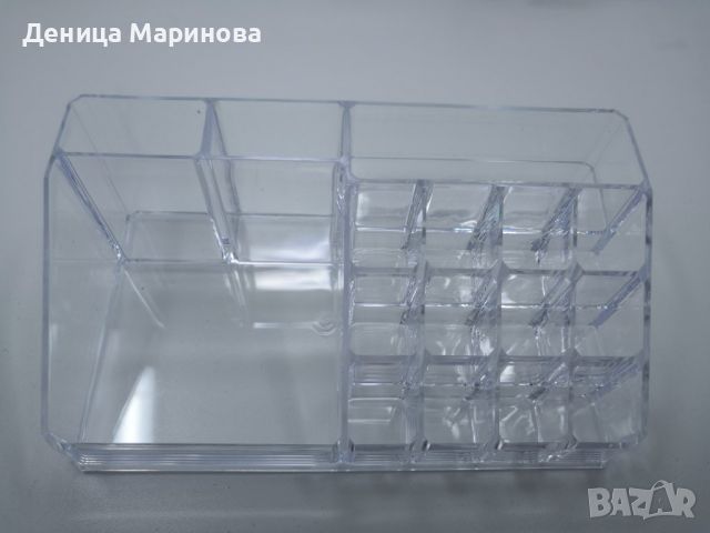 Практичен прозрачен органайзер за гримове в две части, снимка 4 - Други - 45530410