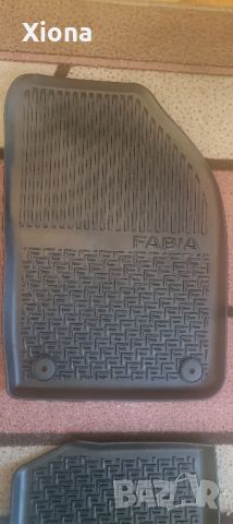Комплект оригинални гумени стелки с висок борд за Skoda FABIA III модел 2014-2021, снимка 5 - Аксесоари и консумативи - 45607930