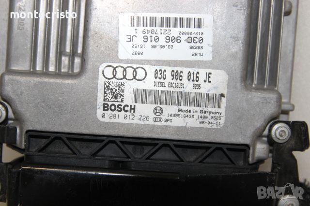 Моторен компютър ECU Audi A4 B7 / 03G 906 016 JE / 03G906016JE / 0 281 012 726 / 0281012726, снимка 2 - Части - 46254910