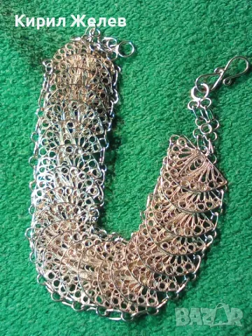 СТАРА НЕЖНА ФИЛИГРАННА СРЕБЪРНА ГРИВНА СРЕБРО 925 РЕТРО БИЖУ ФИНА МАЙСТОРСКА РЪЧНА ИЗРАБОТКА 47940, снимка 17 - Антикварни и старинни предмети - 48476539