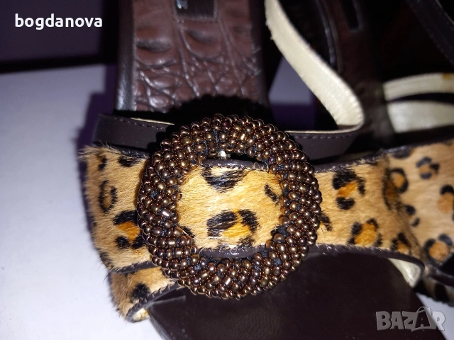 Чисто нови елегантни обувки на ток от естествена кожа и косъм, снимка 11 - Дамски елегантни обувки - 54038711