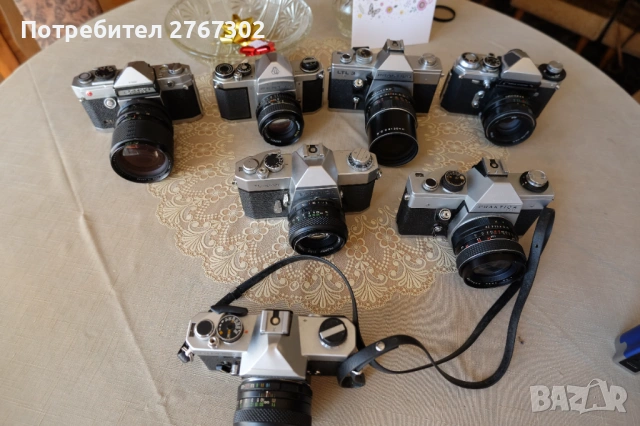 7 филмови апарата & 7 обектива. M42 Mount, снимка 11 - Фотоапарати - 53799465