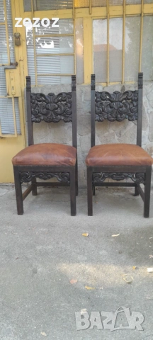 Столове-антикварни-2бр.№030, снимка 2 - Столове - 53962254