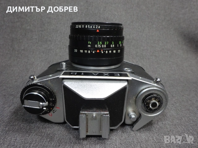 СТАР РЕТРО СОЦ ГДР DDR РЕТРО SLR ФОТОАПАРАТ EXA 1B + ОБЕКТИВ DOMIPLAN 2.8/50 M42, снимка 7 - Фотоапарати - 53946438