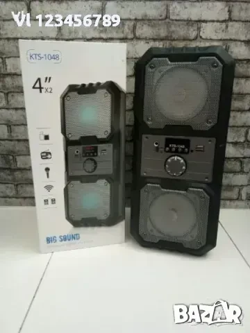 2х4" ДВОЙНА Караоке активна тонколона KTS 1048, снимка 2 - Bluetooth тонколони - 50729652
