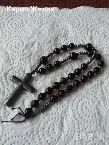 Броеница черна 52347, снимка 3 - Антикварни и старинни предмети - 52582024