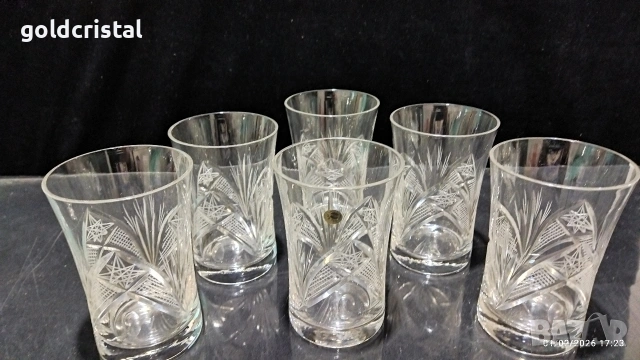 кристални чаши , снимка 2 - Антикварни и старинни предмети - 53310206