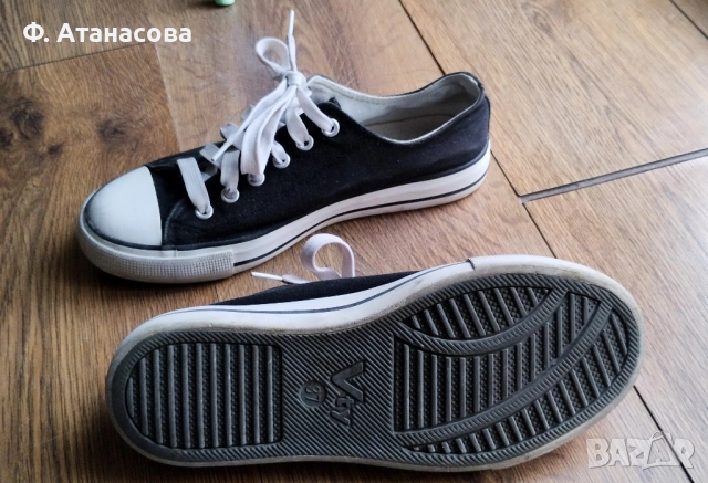 Детски унисекс кецове / гуменки / маратонки, черни, 37 номер , снимка 3 - Детски маратонки - 51845964