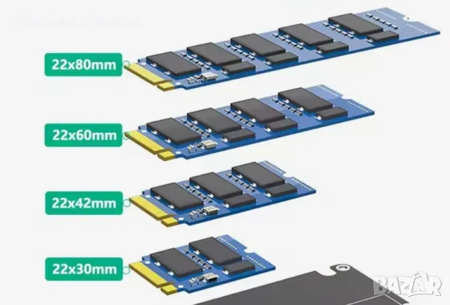 2,5" SATA адаптер за SSD М.2 NGFF памети, снимка 7 - Кабели и адаптери - 49546184