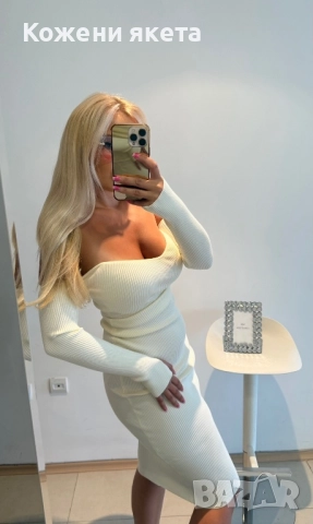 Рипс рокли плетиво, снимка 2 - Рокли - 52138894