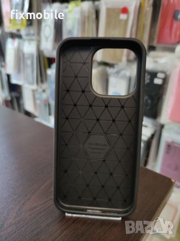 Apple iPhone 15 Pro Carbon Fiber силиконов Калъф / Кейс, снимка 4 - Калъфи, кейсове - 45283600